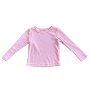 Pink thermal baby girl long sleeve shirt